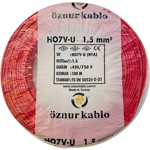 Öznur Kablo 1,5 mm NYA - Kırmızı